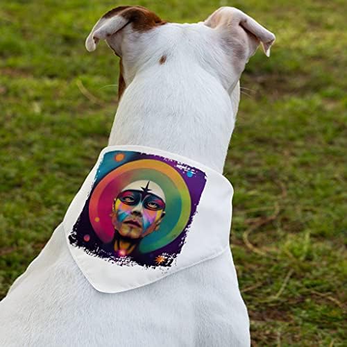 Psihodelični Trippy Pet Bandana Collar - Trippy Art Scarf Collar - Mexican Dog Bandana - S