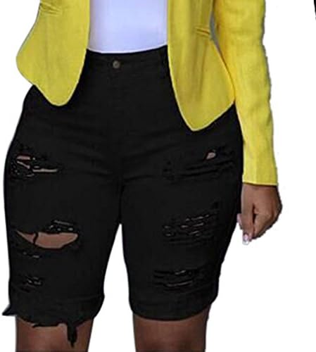 MGBD Womens Summer Ripped traper kratke hlače Dizajner Bermuda s džepovima povremene vruće hlače odsječene kratke traperice s nevoljima