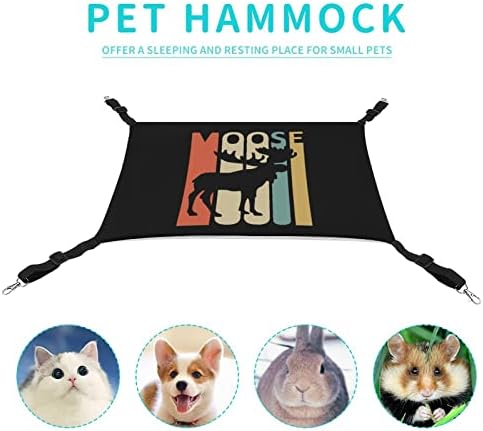 Vintage stil Moose Pet Hammock Udobno podesivi viseći krevet za male životinje pse Mačke hrčke