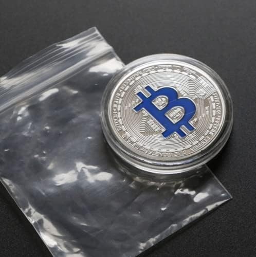 Bule Bitcoin Coin Commumorativni okrugli kolekcionari koin BTC novčić s ključnim prstenom komemorativnim novčićima Coin Coin Collectibles
