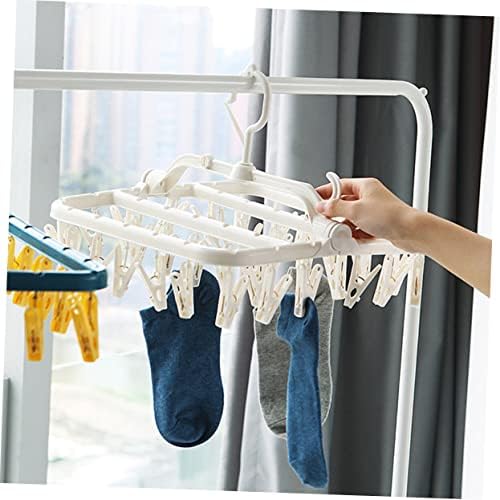 Bijele vješalice za čarape bez klizanja vješalica za čarape vješalica za sušenje čarapa vješalica za donje rublje s kopčom viseća vješalica