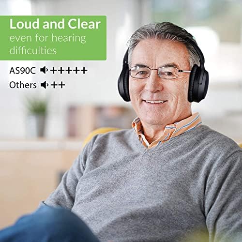Avantree AS90C s dodatnim jastučićima za uši, paket - drugi par slušalica Opera Wireless TV slušalice, Bluetooth 5.0 slušalice, poboljšana
