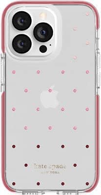 Kate Spade New York Zaštitna futrola za iPhone 13 - Pin Dot Ombre Pink/Clear