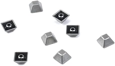 Semetall 20pcs 10 mm metalni piramidalni studs kvadratni punk šiljci i klipovi za DIY kožni zanatski projekt
