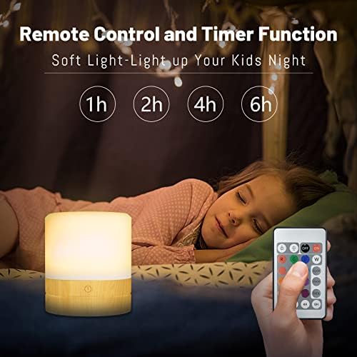 Noćno svjetlo za djecu, Mini stolna svjetiljka, noćna svjetiljka s mogućnošću zatamnjivanja s kontrolama na dodir, LED noćna svjetiljka,