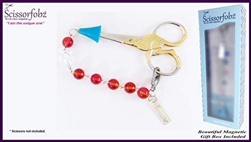 Škare Fobs by Scissorfobz-Elegant Collection- Key prstenasti ključ za narukvica za narukvicu rukse za rukse vrećice šarm- Quilters
