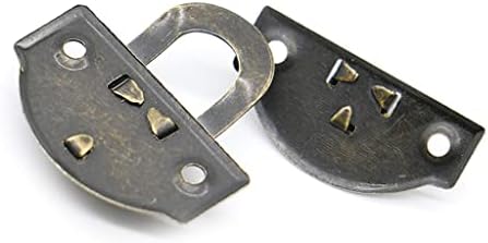 Jydqm 10pcs antikne brončane šarke ormarić mini šarka + 5pcs mali metal hasps zaključavanje nakit za skladištenje