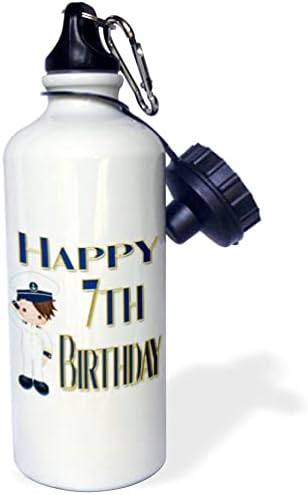3Drose sretan 7. rođendan s simpatičnim vojni mornaricom - boce s vodom