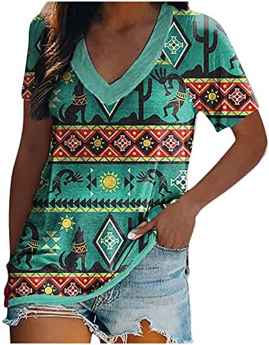 Nokmopo majice za žene plus size v vrat tenk vrhovi meki retro geometrijski grafički bez rukava osnovni pulover vrhovi