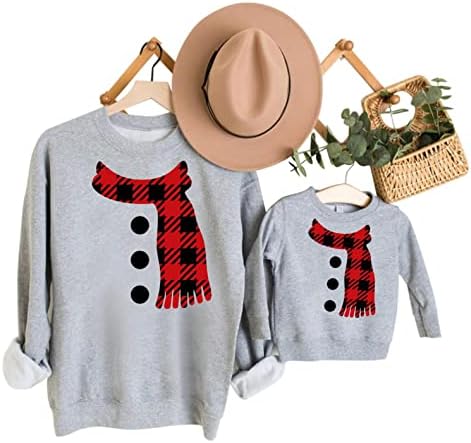 Mama i ja božićne dukseve obitelji s dugim rukavima Odgovara odjeću Odjeća Xmas okrugli vrat pulover pulover vrhovi