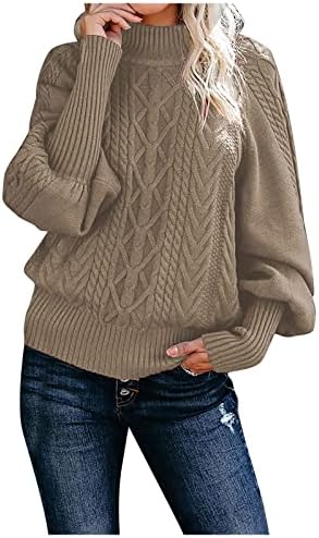 YMOSRH Ženski jesenski džemperi modni ležerni džemper od solidne boje Set glava Okrugli vrat Topli džemper s dugim rukavima