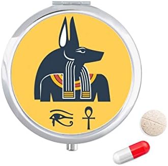 Drevni Egipat apstraktni uzorak ukras kutija za tablete džepna kutija za pohranu lijekova spremnik za doziranje