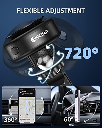 Sucteasy odgovara magsafe auto nosaču za držač iPhonea [automatsko usisavanje] Električni telefon za otvor za automobile, besplatni