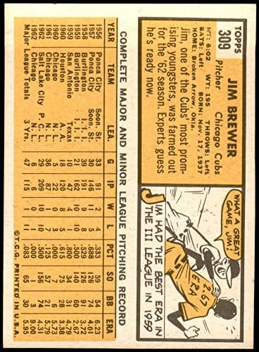 1963. Topps 309 Jim Brewer Chicago Cubs VG/EX CUBS