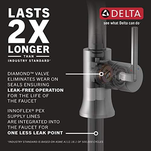 Delta Faucet 543-SS-PR-LPU-DST trillian Lavator, Lumicoat nehrđajući