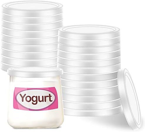 Poklopci za staklenke s jogurtom-50 pakiranja poklopaca za posude s jogurtom, prozirni plastični poklopci za staklenke s jogurtom