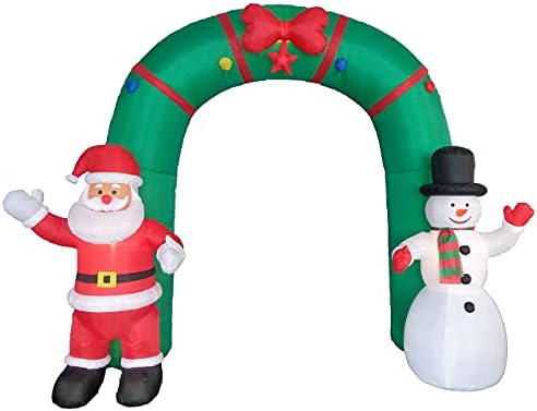 Dva paket ukrasa za božićne zabave, uključuje 10 stopa visok na napuhavanje od Djeda Mraza i snježnog čovjeka, a 8 stopa visok 3 pingvina