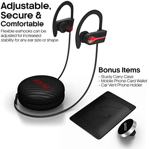 Senso Bluetooth slušalice, najbolje bežične sportske slušalice w/mic IPX7 vodootporni HD stereo nepropusni uši za teretanu za vježbanje