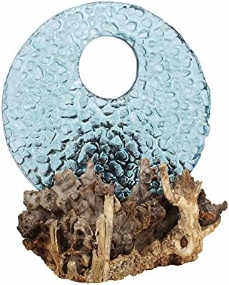 COHASSET Pokloni 12 Plavi ukrasni stakleni disk na gamalnom drvetu - Održivi dekor kuće