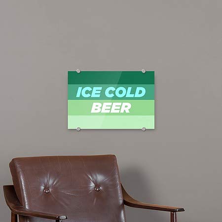 CGSIGNLAB | Ledeno hladno pivo -Moderni gradijent Premium akrilni znak | 18 x12