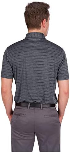 Suho fit prugaste košulje za golf za muškarce - Muška 3 gumba Polo košulja - ultra meka i prozračna