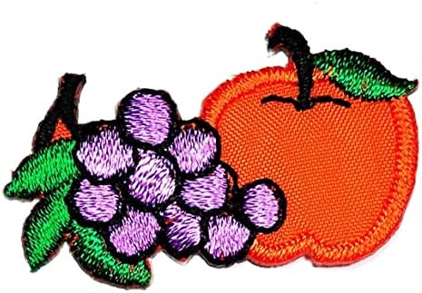 App mini jabuka voće i grožđe grozd voće flaster voće hrana crtani Vezeni aplicirani ručno izrađeni zanat za djevojčice Ženska odjeća