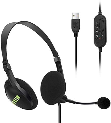 USB slušalice QWEE s mikrofonom za PC buke, gaming slušalice za PC-laptopa YANG1MN