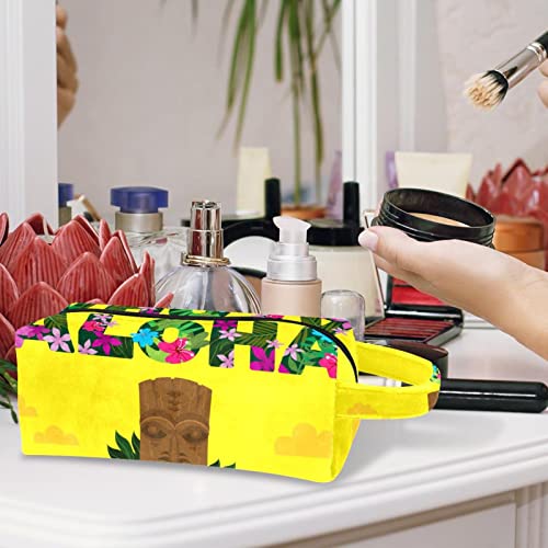Šminkanje vrećice kozmetička torba aloha totem totem toaletna vrećica Torba za organizator s patentnim zatvaračem i ručkom