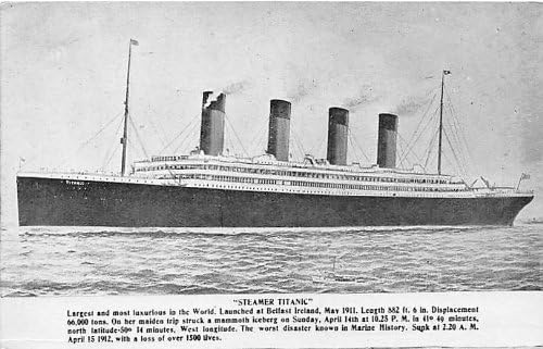 Pare Titanic Gubitak preko 1500 života, brodski brodovi razglednice