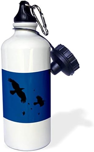 3Drose Crows ili Ravens u minimalističkoj silueti leta - boce s vodom