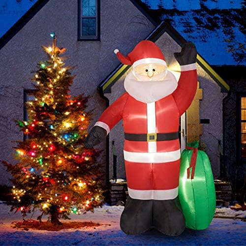 8ft božićni napuhani Djed Mraz s poklon vrećicom zrak ispuhani vanjski dvorište dekor