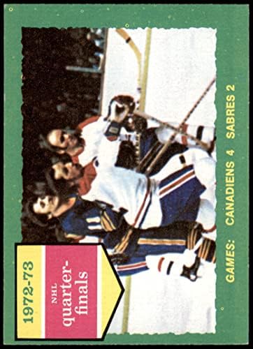 1973. Topps 191 NHL Quarter Finale A Canadiens/Sabers Ex Canadiens/Sabers
