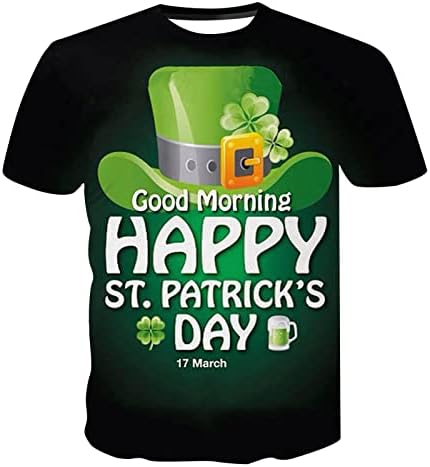 PDFBR St. Patrick's Day muške majice SOLDER SOLDER KRATKI SLEENE GREEN GRAFIČKI TEE TOPI SMIJENE GNOMES PRINT mišićne majice mišića