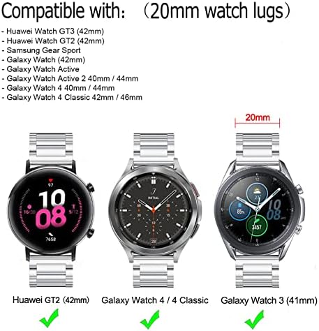 Progranice kompatibilne sa Samsung Galaxy Watch 5/5 Pro / Galaxy 4/4 Classic / Galaxy 3 41 mm / Galaxy Watch 42 mm, 20 mm remen za
