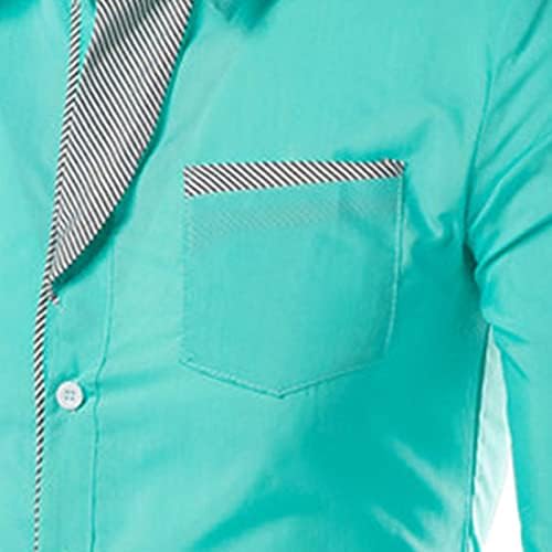 Muška trendovska kontrastna košulja dugi rukav vitki fit casual gumb dolje košulja majica s ovratnikom dolje košulja