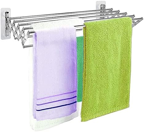 Uvlačiva sklopiva sušilica za rublje za odjeću za zidnu odjeću viseća sušilica za rublje stalak za ručnike u kupaonici s kukom kompaktna