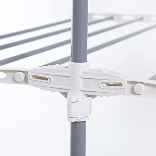 Izdržljivi stalak za sušenje odjeće od nehrđajućeg čelika i plastike u sivoj i bijeloj boji