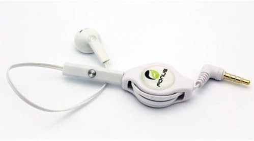 Bijela uvlačenja od 3,5 mm mono handsfree slušalice Slušalica s jednim ušima s mikrofonom za kriket Samsung Galaxy S4 Sch-R970C, kriket