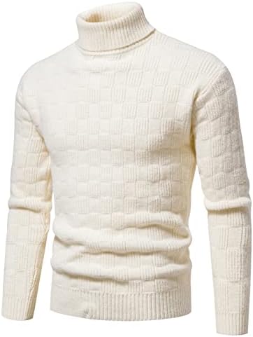 Muški smiješni debeli pleteni džemper jesenski i zimska ležerna pletena čvrsta boja ukrasni uzorak džemper