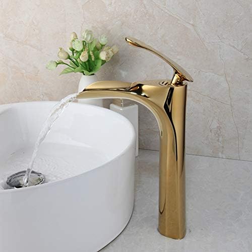 Polirana zlatna slavina za kupaonicu Čvrsta mješavina miksera Slava za miksere slavina Zlatna miksera za ploče za vodu slavina slavina