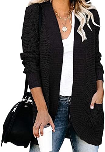 FRAGARN 2022 jesenski džemper pulovera, ženski ležerni džemper Čvrsta boja kaputa dužine duge dužine žene