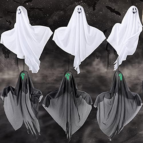 Sumind 6 komada Halloween Viseći duhovi 22 inča simpatični leteći ukrasi duhova Halloween Viseći ukrasi za Halloween Party Front Yard